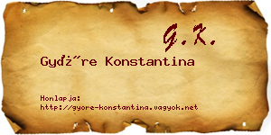 Györe Konstantina névjegykártya
